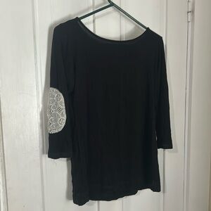 Happening in the present quarter sleeve with elbow patches size medium